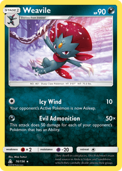 Weavile 74/156 — Ultra Prism