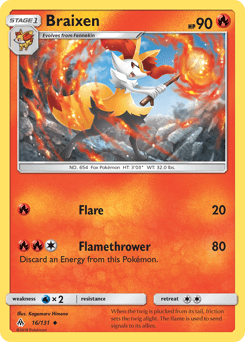 Braixen 16/131 — Forbidden Light