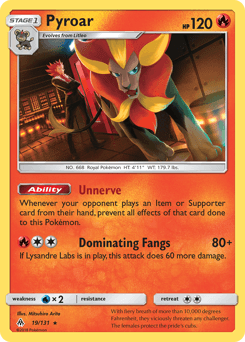 Pyroar 19/131 — Forbidden Light