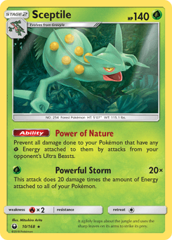 Sceptile Pokémon card