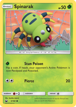 Spinarak 5/168 — Celestial Storm