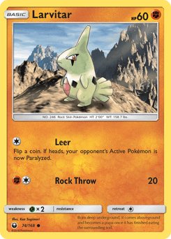 Larvitar 74/168 — Celestial Storm