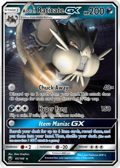 Alolan Raticate-GX 85/168 — Celestial Storm