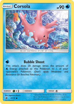 Corsola Pokémon card