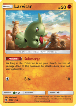 Larvitar 114/214 — Lost Thunder