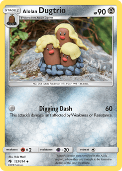 Alolan Dugtrio 123/214 — Lost Thunder