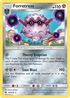 Forretress 124/214 — Lost Thunder