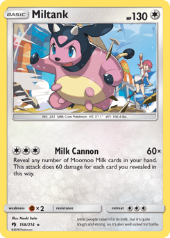 Miltank 158/214 — Lost Thunder