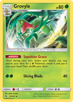 Grovyle Pokémon card