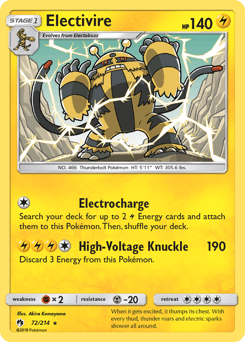 Electivire 72/214 — Lost Thunder