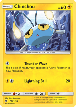 Chinchou 73/214 — Lost Thunder