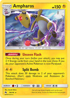 Ampharos 78/214 — Lost Thunder