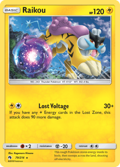 Raikou 79/214 — Lost Thunder