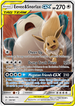 Eevee & Snorlax-GX 120/181 — Team Up