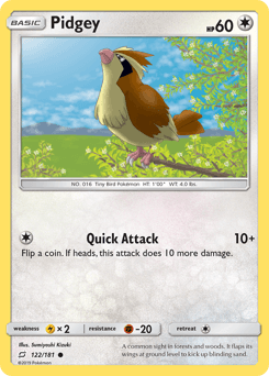 Pidgey 122/181 — Team Up