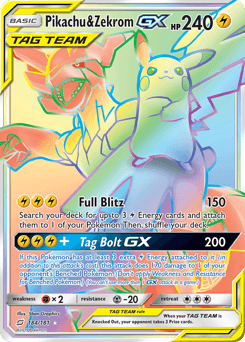 Pikachu & Zekrom-GX 184/181 — Team Up