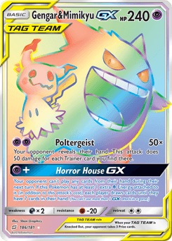 Gengar & Mimikyu-GX 186/181 — Team Up