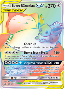 Eevee & Snorlax-GX 191/181 — Team Up