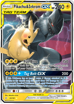 Pikachu & Zekrom-GX 33/181 — Team Up