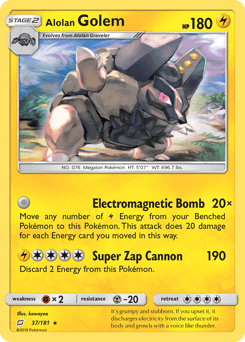 Alolan Golem 37/181 — Team Up