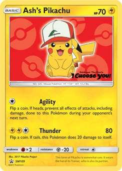 Ash's Pikachu SM109/248 — SM Black Star Promos