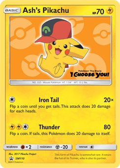 Ash's Pikachu SM110/248 — SM Black Star Promos