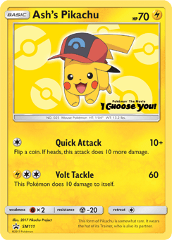 Ash's Pikachu SM111/248 — SM Black Star Promos