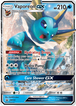 Vaporeon-GX SM172/248 — SM Black Star Promos