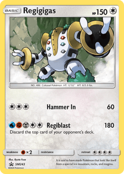 Regigigas SM243/248 — SM Black Star Promos