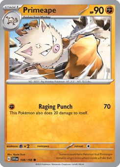 Primeape 108/198 — Scarlet & Violet