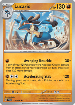 Lucario 114/198 — Scarlet & Violet