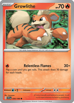 Growlithe 30/198 — Scarlet & Violet