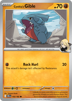 Cynthia's Gible 102/182 — Destined Rivals