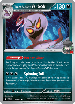 Team Rocket's Arbok 113/182 — Destined Rivals