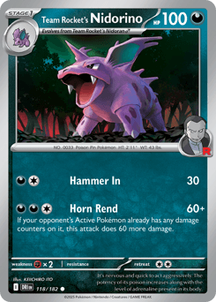 Team Rocket's Nidorino 118/182 — Destined Rivals