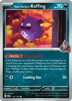 Team Rocket's Koffing 125/182 — Destined Rivals