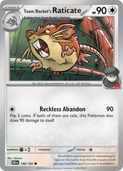 Team Rocket's Raticate 148/182 — Destined Rivals