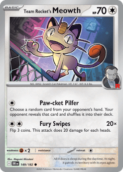 Team Rocket's Meowth 149/182 — Destined Rivals
