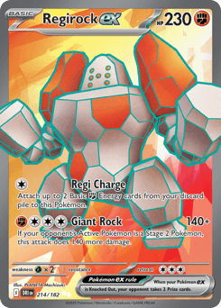 Regirock ex 214/182 — Destined Rivals