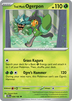 Teal Mask Ogerpon Pokémon card