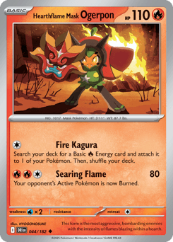 Hearthflame Mask Ogerpon 44/182 — Destined Rivals