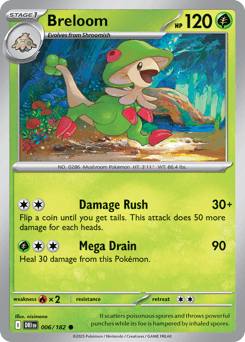Breloom Pokémon card