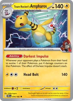 Team Rocket's Ampharos 74/182 — Destined Rivals