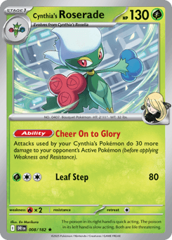 Cynthia's Roserade 8/182 — Destined Rivals