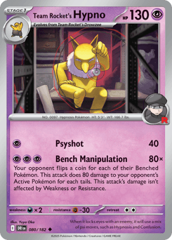 Team Rocket's Hypno 80/182 — Destined Rivals