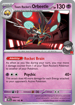 Team Rocket's Orbeetle 89/182 — Destined Rivals