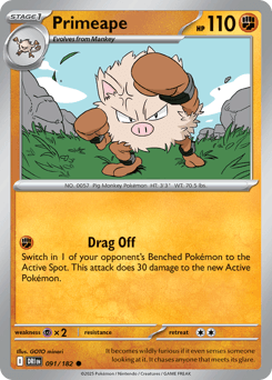 Primeape 91/182 — Destined Rivals