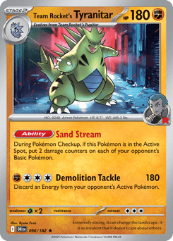 Team Rocket's Tyranitar 96/182 — Destined Rivals