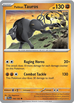 Paldean Tauros 108/193 — Paldea Evolved