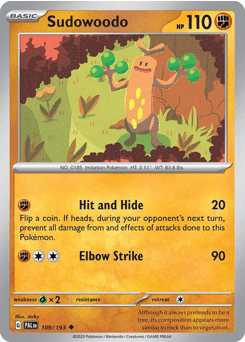 Sudowoodo 109/193 — Paldea Evolved